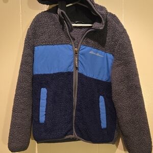 Eddie Bauer Kids Fleece Hoodie in Blue and Black